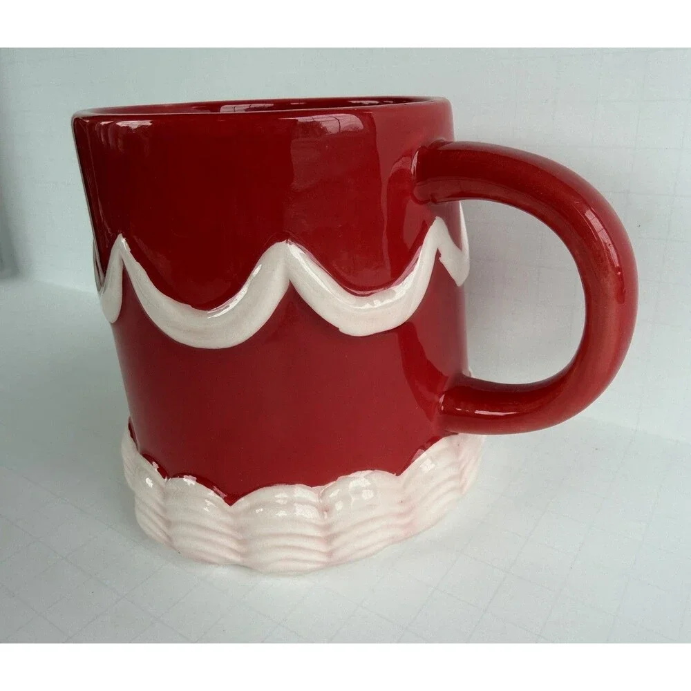 Target Bullseye Playground Valentines Coffee Mug Pink Frosted Cake Red Ceramic